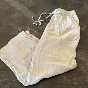 High waist wide leg tan pants, 2